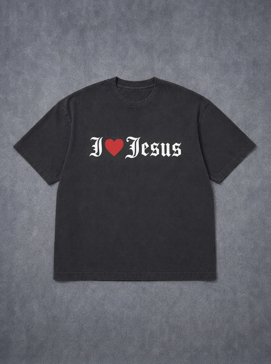 I Love Jesus Heavyweight Drop-Shoulder Tee