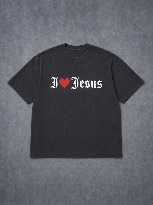 I Love Jesus Heavyweight Drop-Shoulder Tee